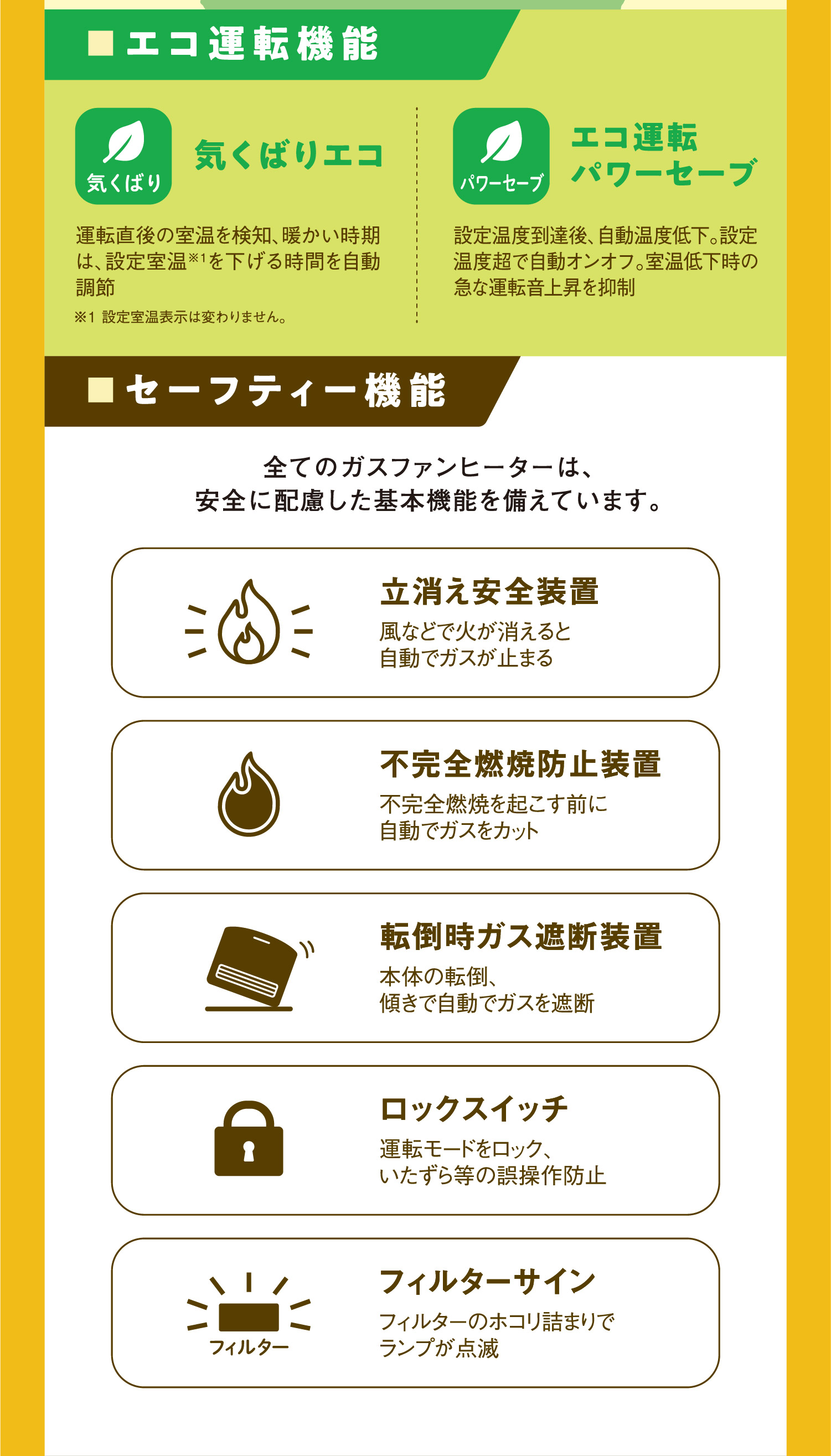 セーフティー機能