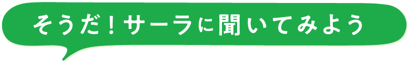 そうだ！サーラに聞いてみよう！