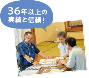 36年以上の実績と信頼！